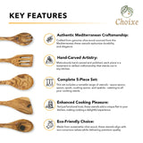 Olive Wood Kitchen Servers Set -5 pcs from Choixe