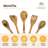 Olive Wood Kitchen Servers Set -5 pcs from Choixe
