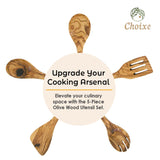 Olive Wood Kitchen Servers Set -5 pcs from Choixe