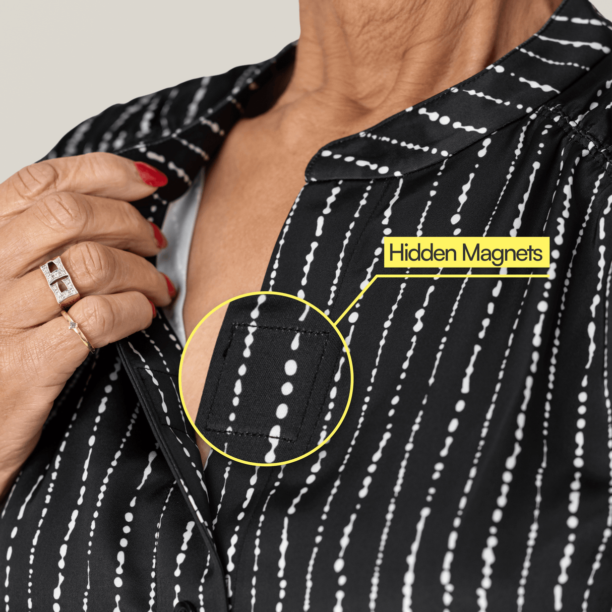 Everyday Magnetic Button Blouse for Women from Joe & Bella