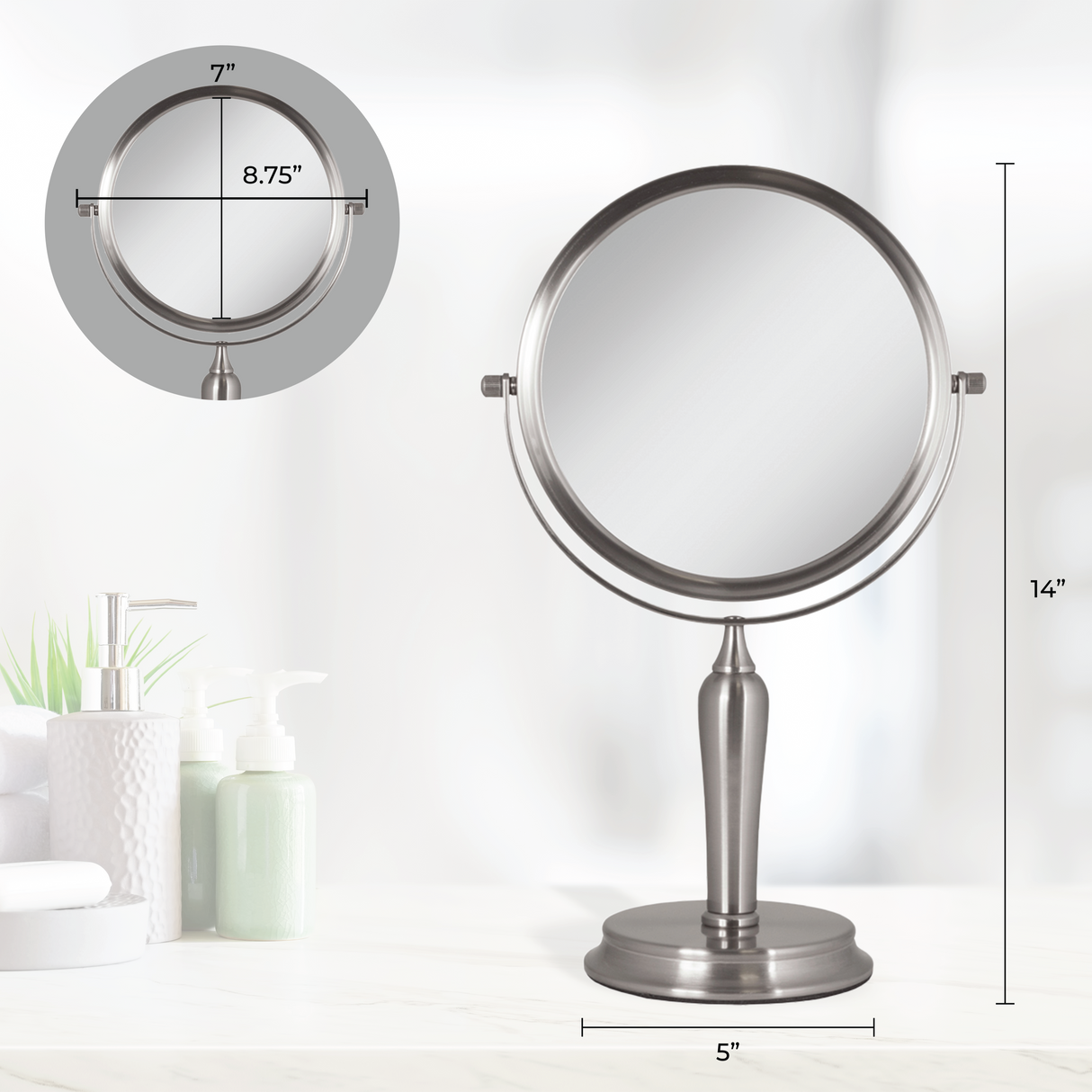 Anaheim Makeup Mirror with Magnification from Zadro