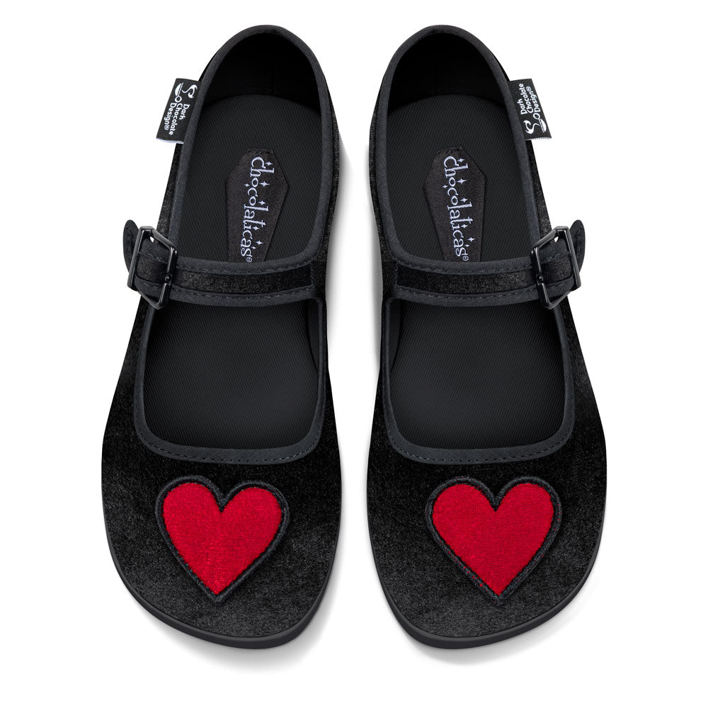 Chocolaticas® Velvet Heart Women's Mary Jane Flat from Hot Chocolate Design