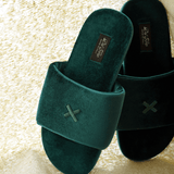 Men's Emerald Velvet House Slide from Del Toro Shoes