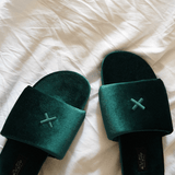 Men's Emerald Velvet House Slide from Del Toro Shoes
