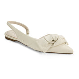 Violet Slingback Flat in Bone Leather from Yosi Samra