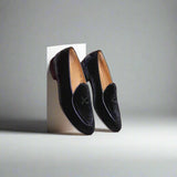 Men's Black Velvet Milano Loafer From Del Toro Shoes