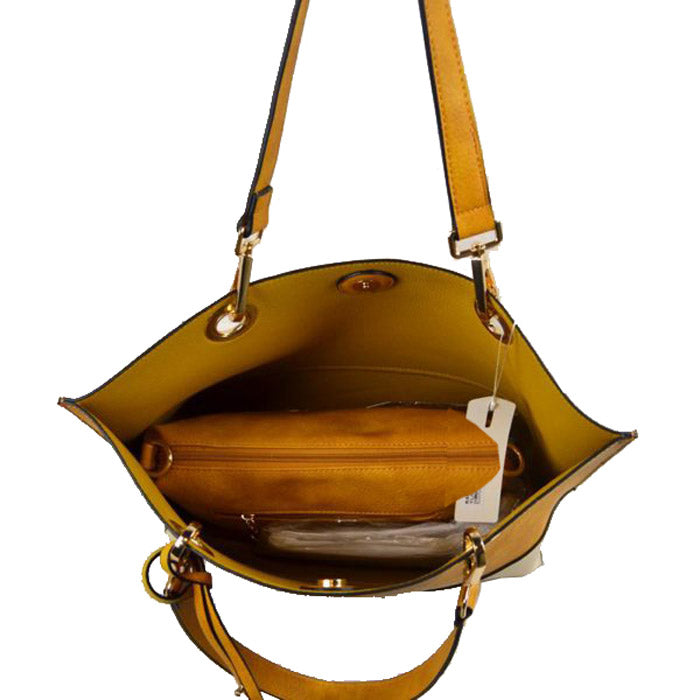 2 n1 Vegan Tote Handbag Pouch Faux Leather Tote Bag  from Madeline Love