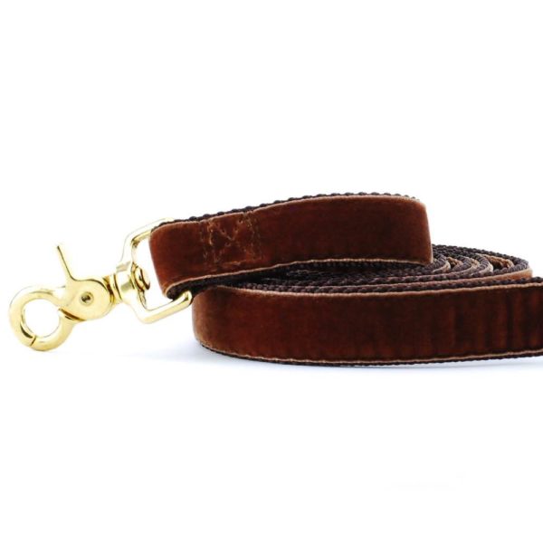 Brown Velvet Dog Leash from 2 Hounds Design