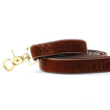 Brown Velvet Dog Leash from 2 Hounds Design