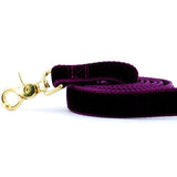 Burgundy Velvet Dog Leash from 2 Hounds Design