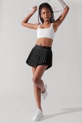 Ace ‘em Pleated Skort - Black from POPFLEX