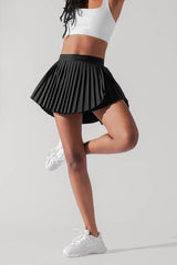 Ace ‘em Pleated Skort - Black from POPFLEX