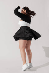 Ace ‘em Pleated Skort - Black from POPFLEX