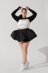 Ace ‘em Pleated Skort - Black from POPFLEX