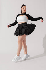 Ace ‘em Pleated Skort - Black from POPFLEX