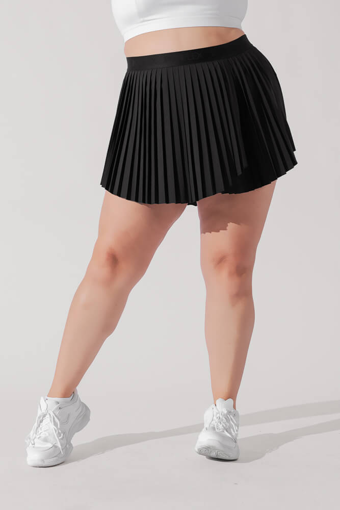 Ace ‘em Pleated Skort - Black from POPFLEX
