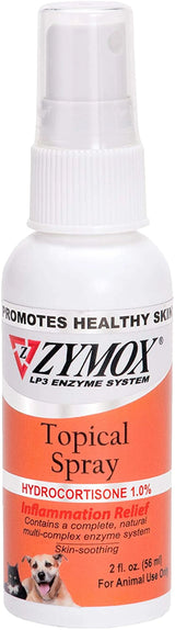 Zymox Veterinary Strength Topical Spray Hydrocortisone 1.0% for Dogs & Cats (2 oz) from HardyPaw