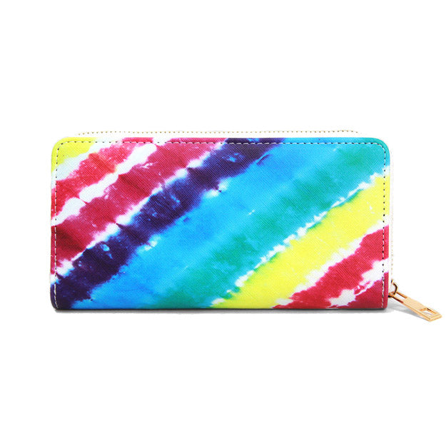 Bonnie Tie Dye Print Long Zipper Wallet  from Madeline Love
