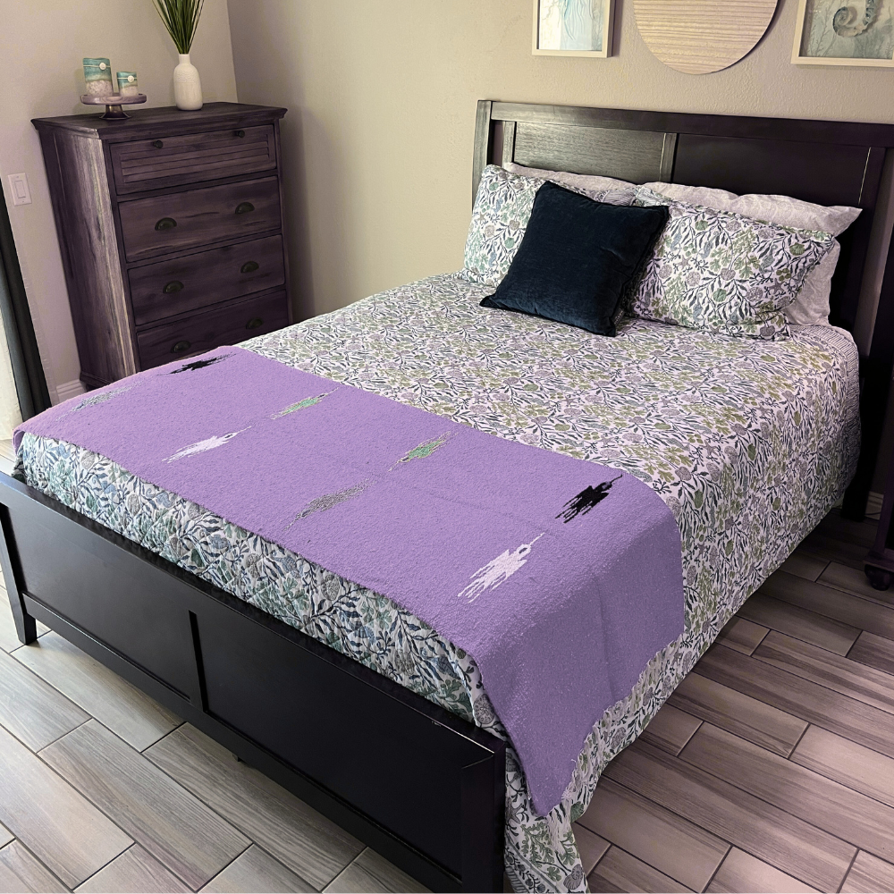 Violet Thunderbird Baja Yoga Blanket from West Path