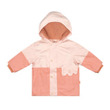 Colorblock Baby Raincoat - Soft Pink/terracoral from Manymoons