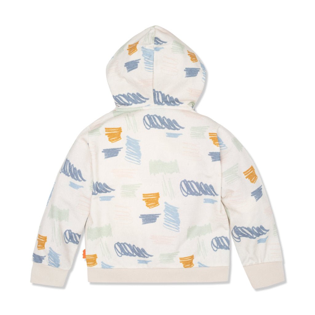 Scribble 2 Kid Zip-Up Hoodie - Natural/scribble from Manymoons