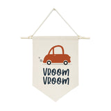 Vroom Vroom Hanging Wall Banner from The Cotton & Canvas Co.