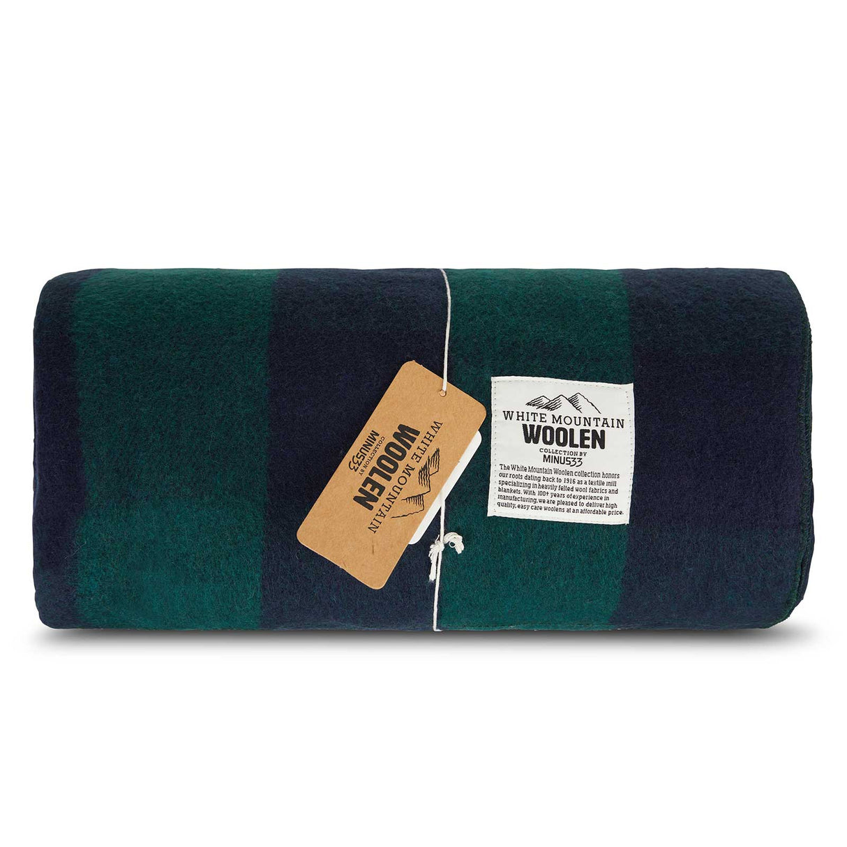 M33 - Lodge Twin Blanket White Mountain Woolen from Minus33 Merino Wool Clothing