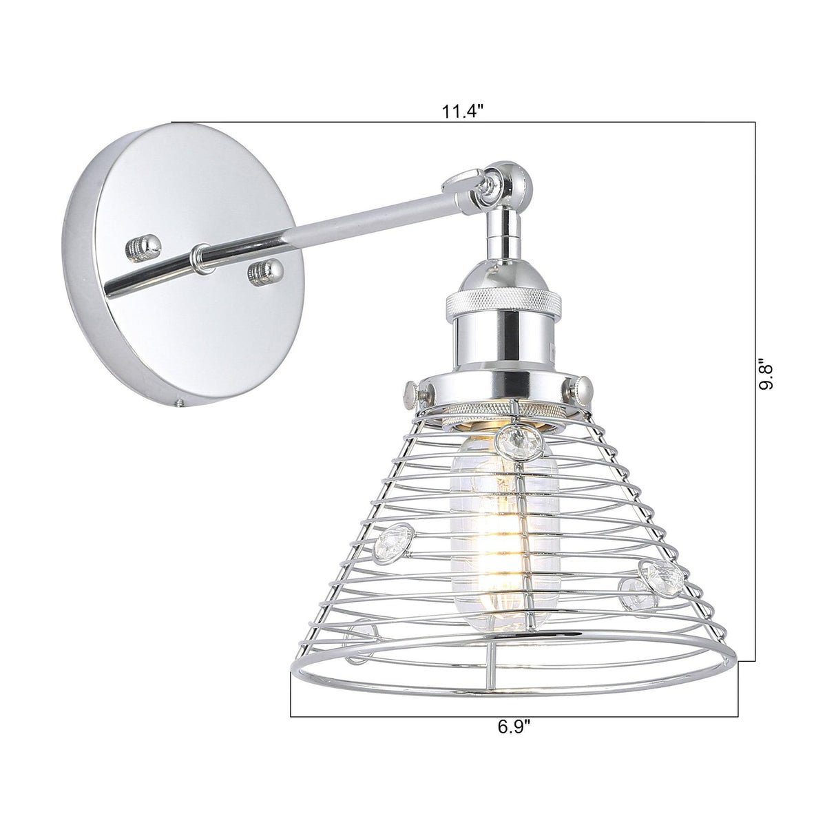 Light Modern Silver Wall Scone Light From ParrotUncle