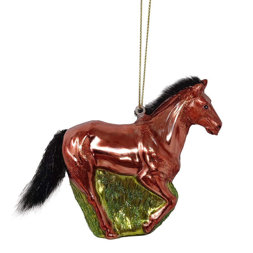 American Quarter Horse Glass Christmas Ornament, Equestrian Gift from OrnamentallyYou