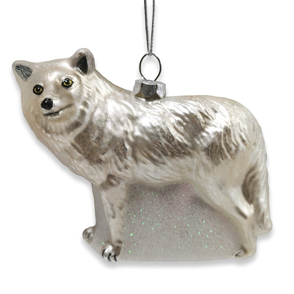 Arctic Winter Wolf Christmas Ornament from OrnamentallyYou