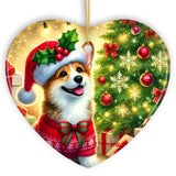Adorable Welsh Corgi with Santa Hat Ornament, Jolly Christmas for Heartfelt Gift from OrnamentallyYou