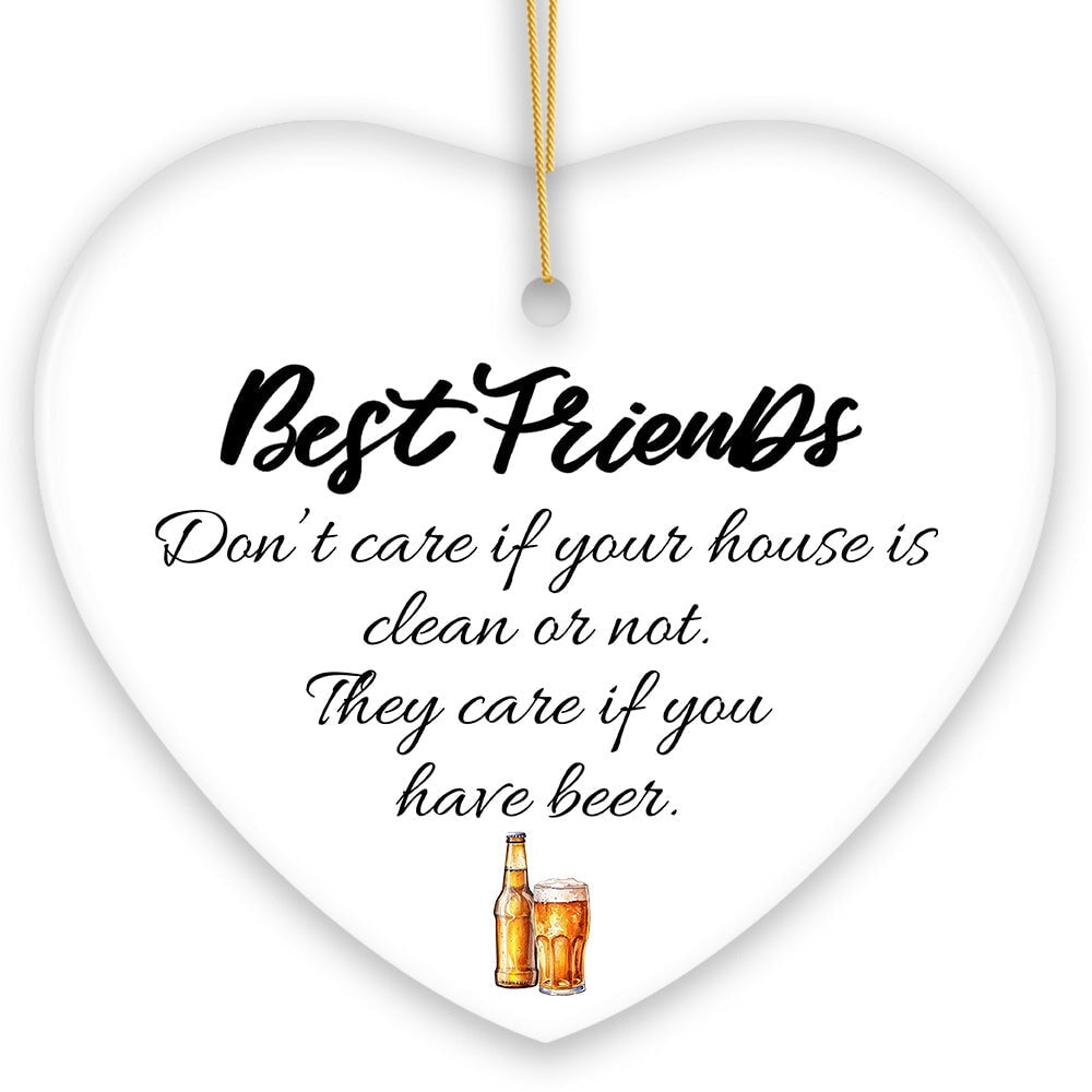 Best Friends Just Want Your Wine or Beer Ornament, Funny Friendship Christmas Gift from OrnamentallyYou