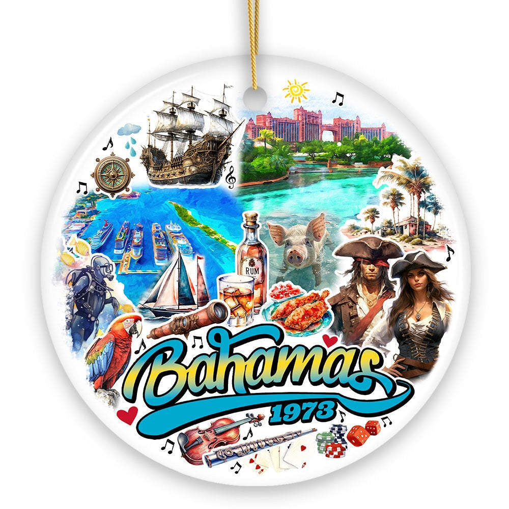 Breathtaking Tropical Bahamas, Caribbean Cultures and Landscapes Travel Souvenir and Christmas Gift from OrnamentallyYou