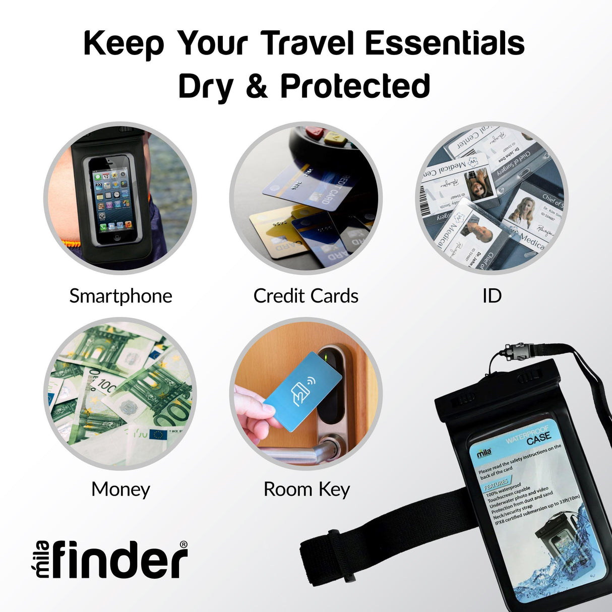 Floating Waterproof Phone Case and Pouch - Pack of 12 from Mila Lifestyle Accessories