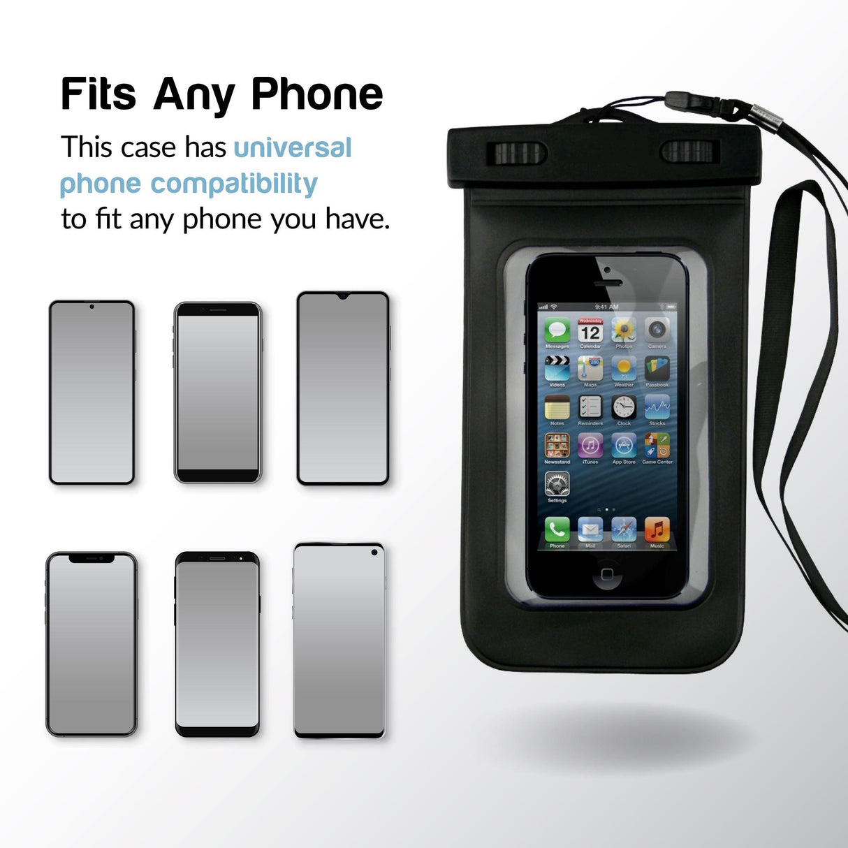 Floating Waterproof Case Bundle Floor Display - Pack of 48 from Mila Lifestyle Accessories