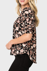 Puff Sleeve V-Neck Blouse from Gibsonlook