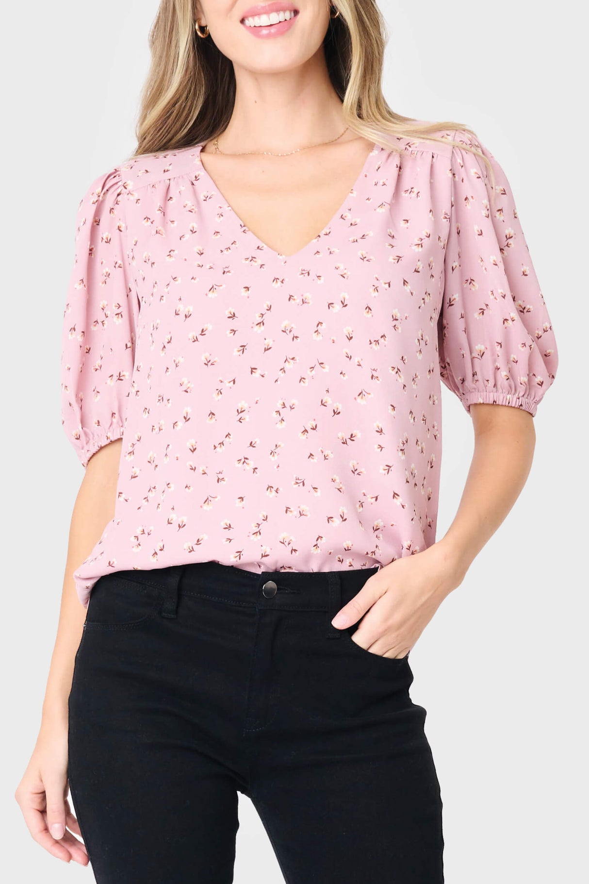 Avery Elbow Sleeve Top  From Gibsonlook