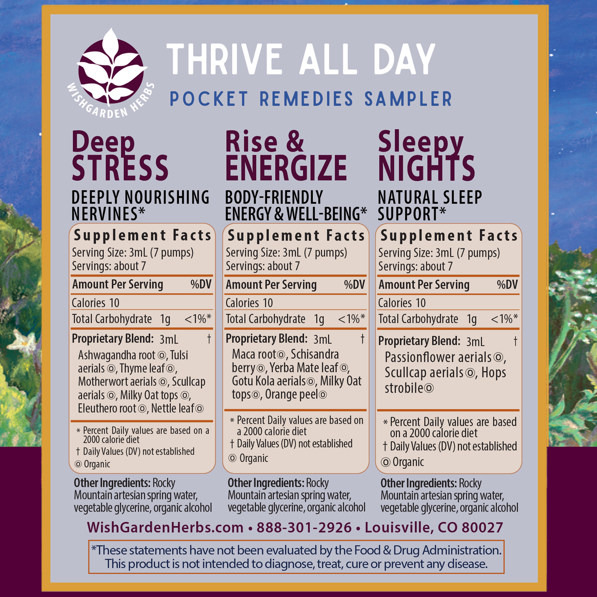 Thrive All Day 3-Pack from WishGarden Herbs