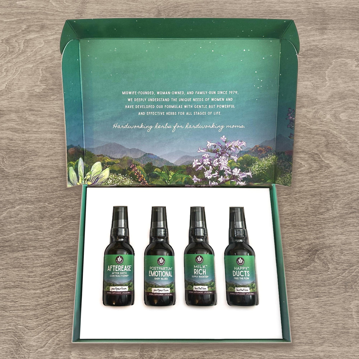 Postpartum Essentials Kit with Gift Box from WishGarden Herbs
