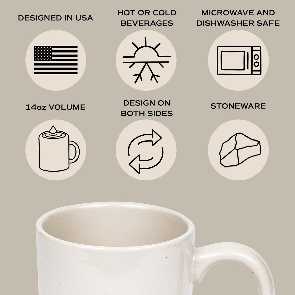 Be Still and Know 14oz. Stoneware Coffee Mug From Sweet Water Decor