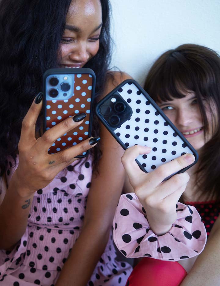 Polka Dot | Brown and Blue iPhone Case from Wildflower Cases