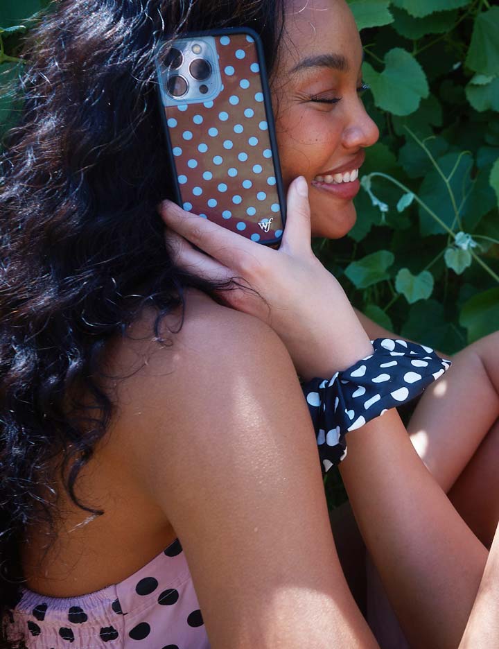 Polka Dot | Brown and Blue iPhone Case from Wildflower Cases