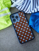 Polka Dot | Brown and Blue iPhone Case from Wildflower Cases