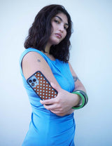 Polka Dot | Brown and Blue iPhone Case from Wildflower Cases