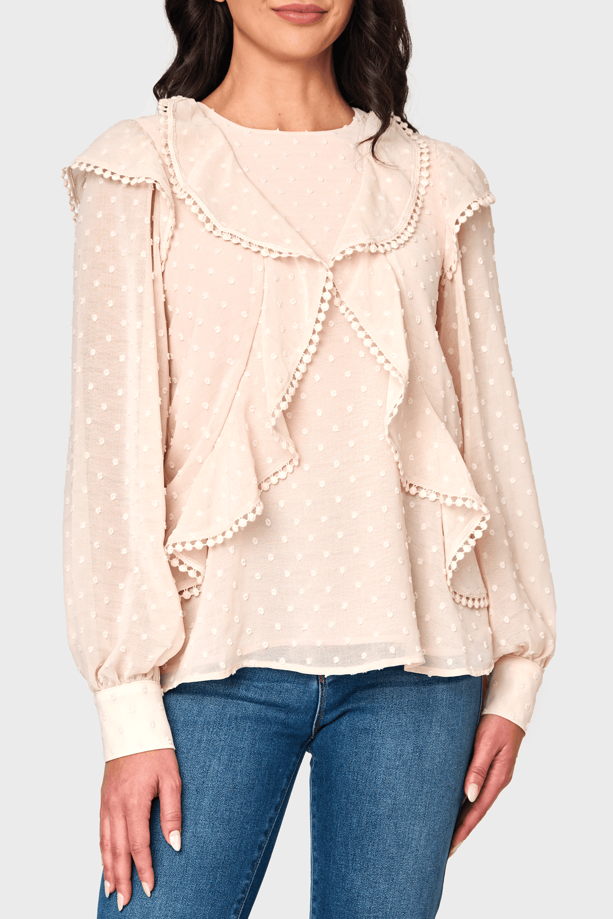 Ophelia Ruffle Boho Blouse from Gibsonlook