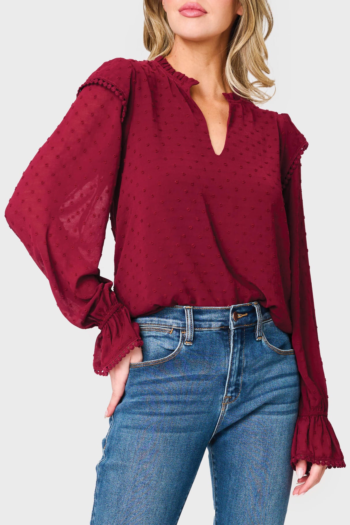 Holly Ruffled Cuff Blouse from Gibsonlook