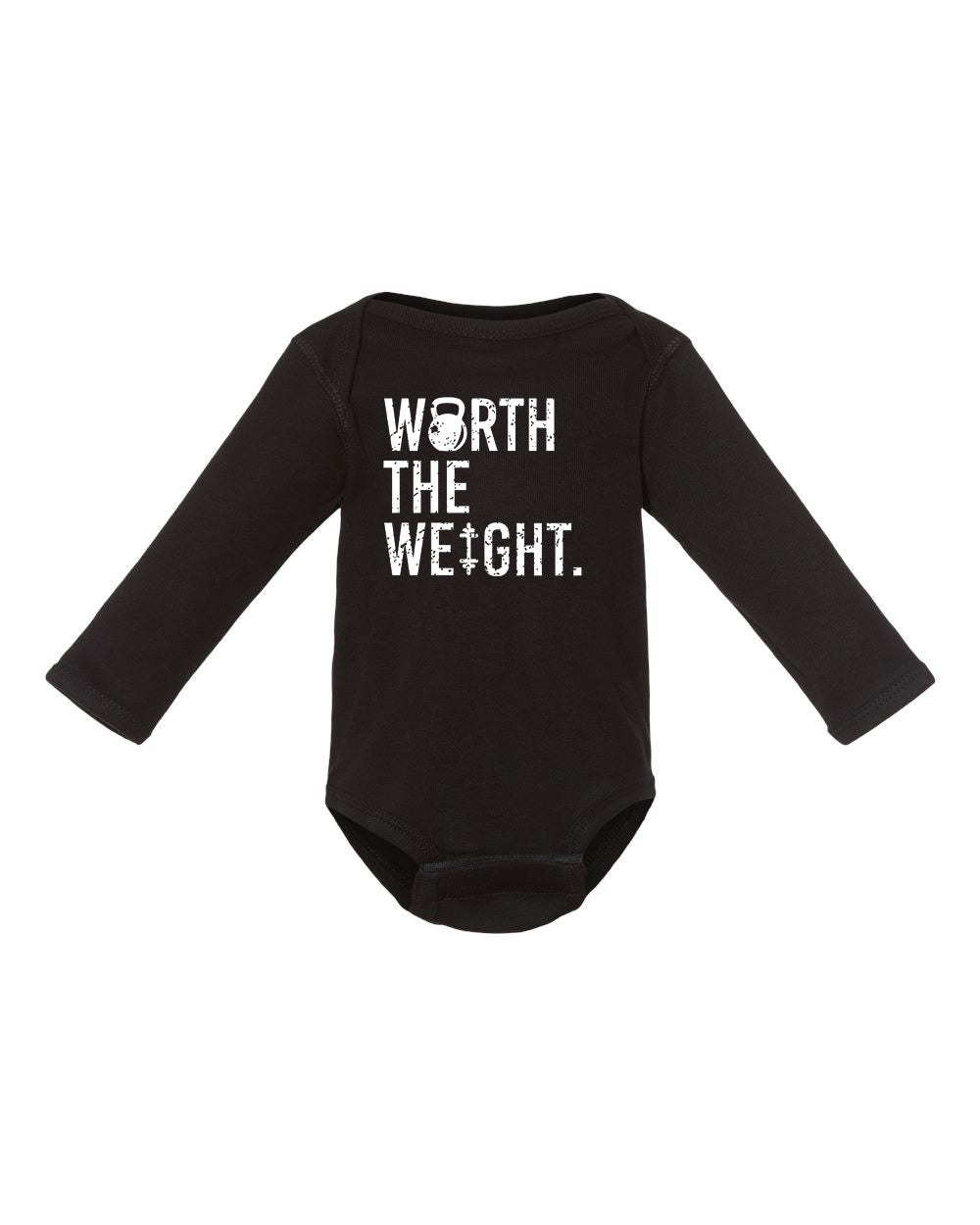 Worth The Weight LONG Sleeve Onesie from DadBod Apparel