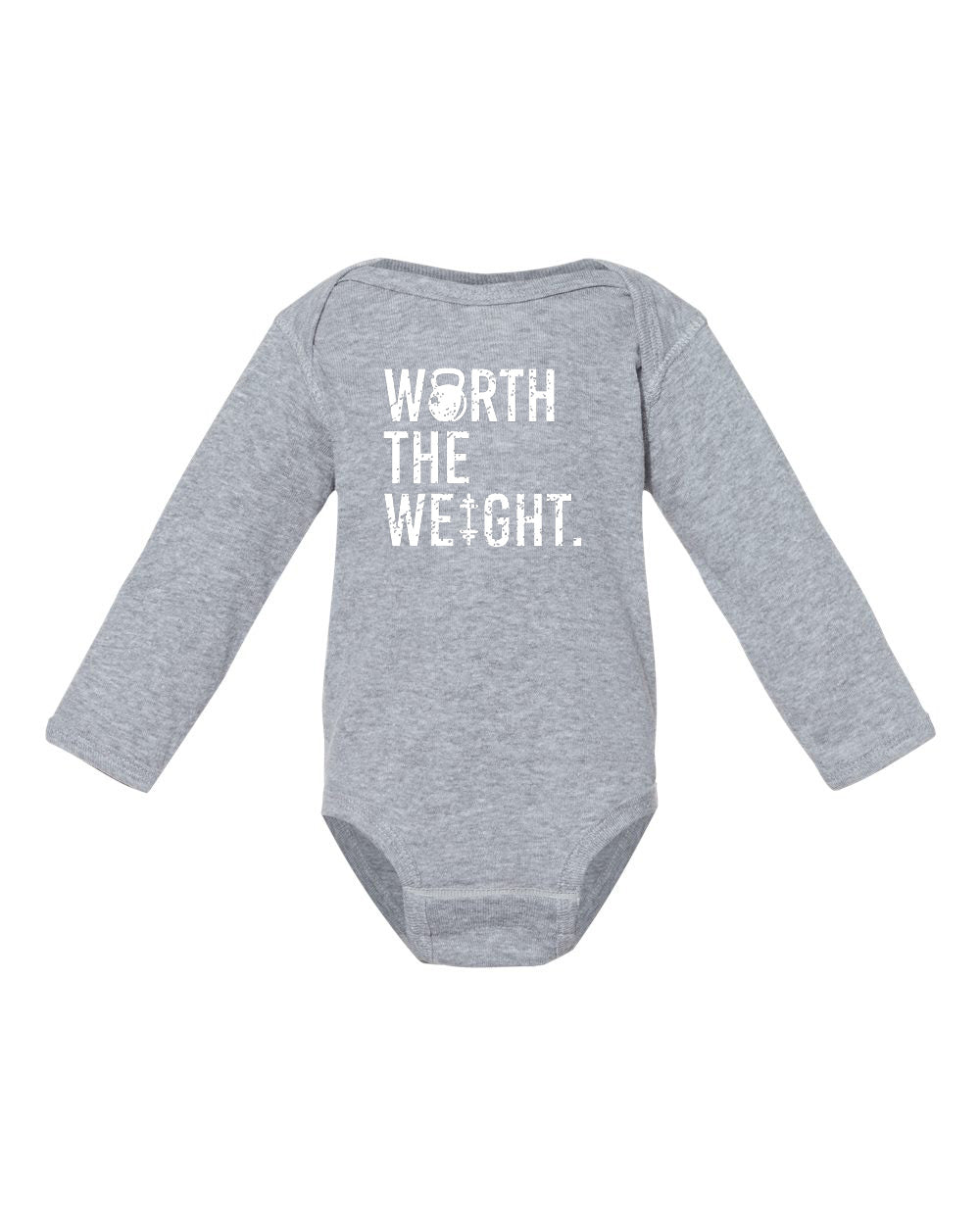 Worth The Weight LONG Sleeve Onesie from DadBod Apparel