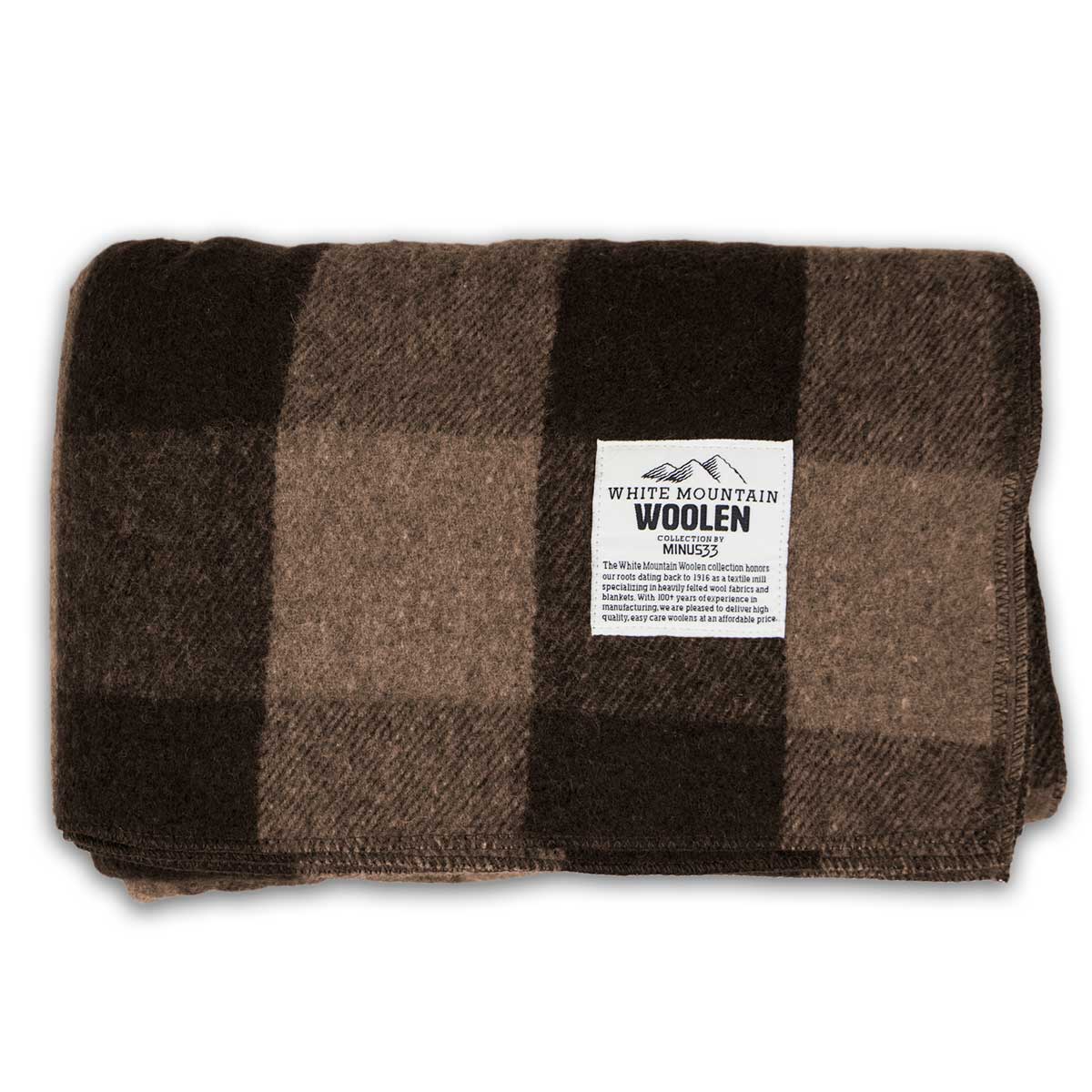 M33 - Camp Throw Blanket White Mountain Woolen from Minus33 Merino Wool Clothing
