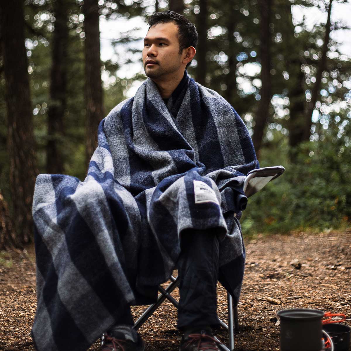 M33 - Camp Throw Blanket White Mountain Woolen from Minus33 Merino Wool Clothing